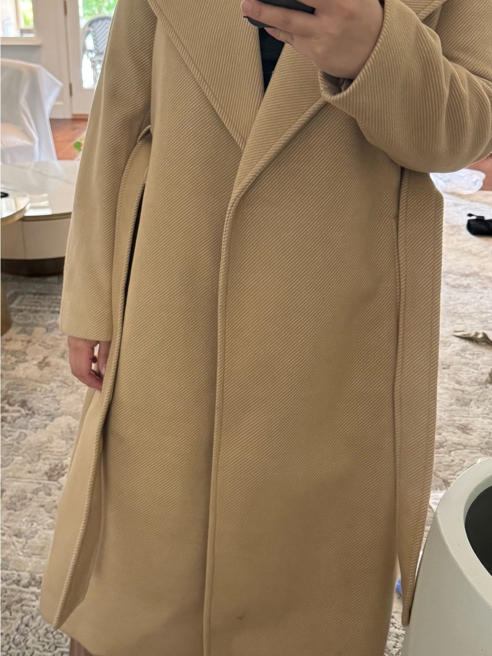 H&M Tan Wrap Belted Trench Coat - Picture 4 of 10